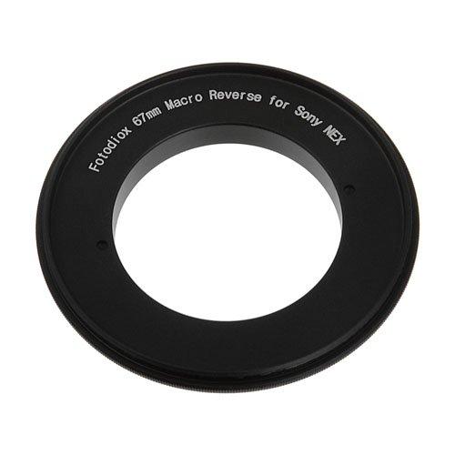 Fotodiox 67mm Filter Thread Macro Reverse Mount Adapter Ring for Sony E-Series Camera, fits Sony NEX-3, NEX-5, NEX-5N, NEX-7, NEX-7N, NEX-C3, NEX-F3, Sony Camcorder NEX-VG10, VG20, FS-100, FS-700 Reverse Mount Ring 67mm