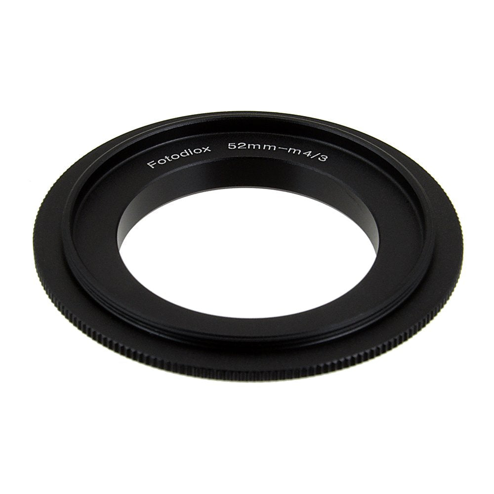 Fotodiox 52mm Filter Thread Macro Reverse Mount Adapter Ring for Micro Four Thirds Cameras
