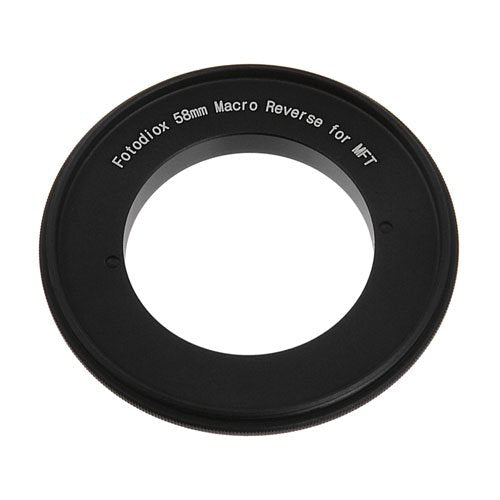 Fotodiox 58mm Filter Thread Macro Reverse Mount Adapter Ring for MFT Micro 4/3 Four Third Cameras, fits Olympus PEN E-PL1, E-PL1s, E-PL2, E-PL3, E-P2, E-P3, E-M, OM-D, E-M5, Panasonic Lumix DMC-G1, G2, G3, G10, GX1, GH1, GH2, GF1, GF2, GF3, GF5, Panaso...