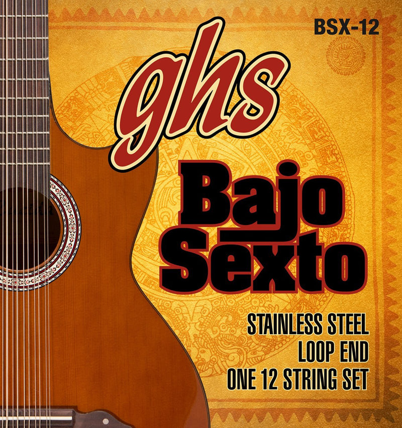 GHS Strings GHS Sexto-Stainless Steel Bajo Sexto-12 String Set (BSX-12)