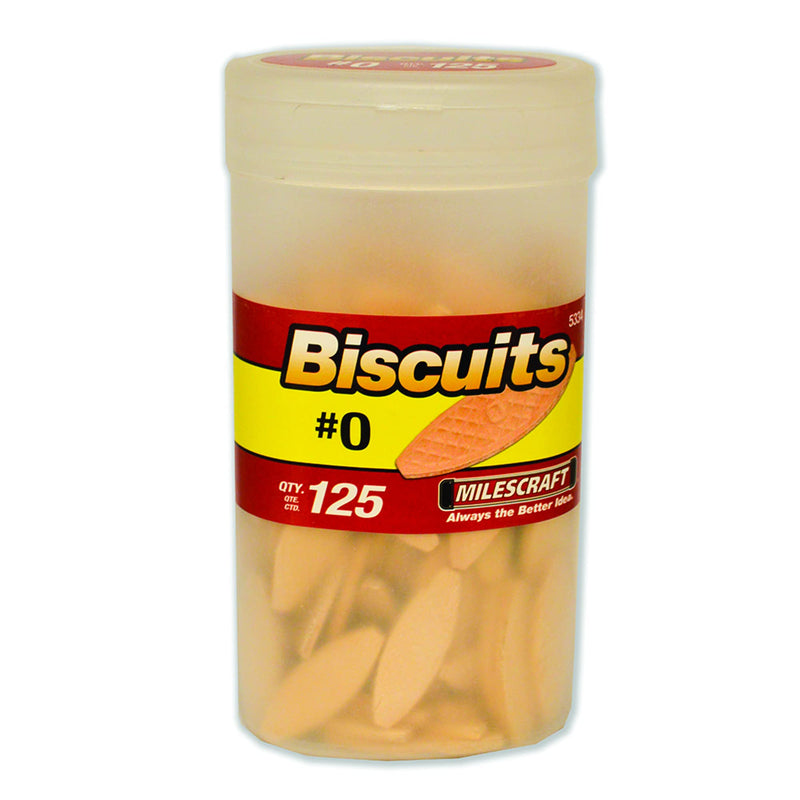 Milescraft 5334 Wood Biscuits with Tube, 125-Piece, #0