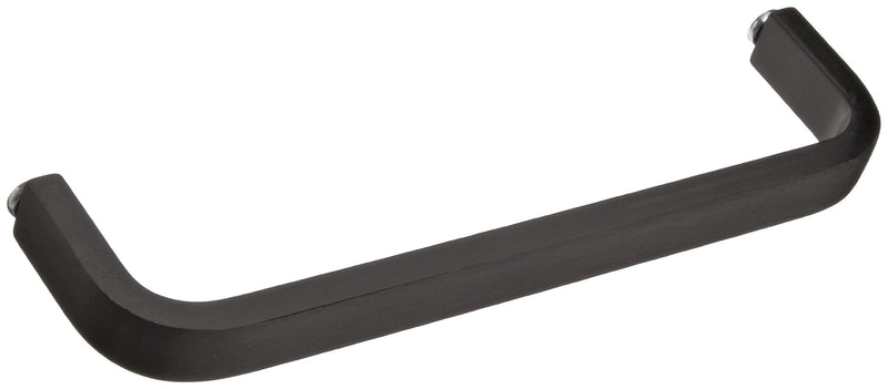 [AUSTRALIA] - Monroe Aluminum Pull Handle with Threaded Holes, Rectangular Grip, Black Anodized Finish, 6" Center to Center, 1-1/2" Projection, 1/4" Grip Size, Black Color (Pack of 2) 6 Inch 