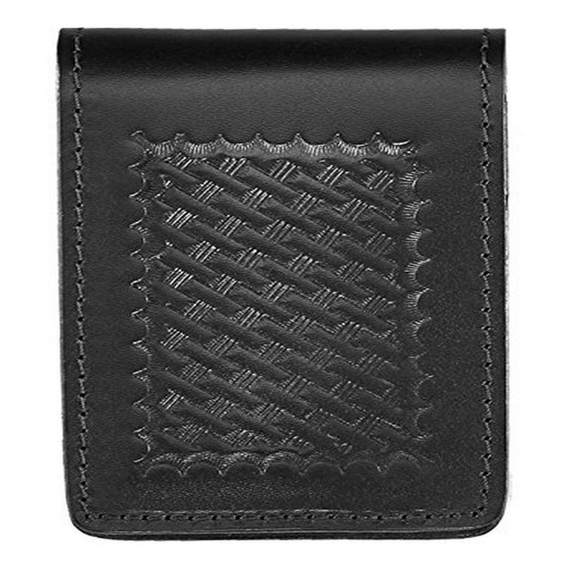 Aker Leather 582 3" X 5" Notebook Cover, Black, Basketweave