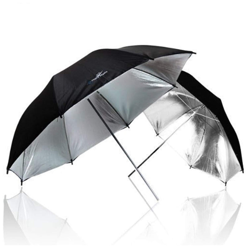 LimoStudio 2 x 33 Double Layer Black/Silver Photo Studio Reflector Umbrella, AGG127
