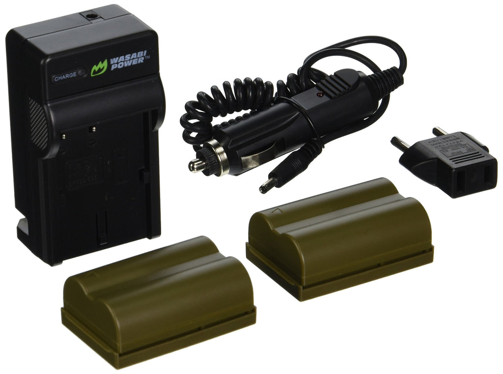 Wasabi Power Battery (2-Pack) and Charger for Canon BP-511, BP-511A and Canon EOS 5D, 10D, 20D, 20Da, 30D, 40D, 50D, 300D, D30, D60, Rebel, PowerShot G1, G2, G3, G5, G6, Pro 1, Pro 90, Pro 90 IS, FV10, FV100, FV2, FV20, FV200, FV30, FV300, FV40, FV400,...