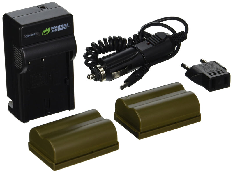 Wasabi Power Battery (2-Pack) and Charger for Canon BP-511, BP-511A and Canon EOS 5D, 10D, 20D, 20Da, 30D, 40D, 50D, 300D, D30, D60, Rebel, PowerShot G1, G2, G3, G5, G6, Pro 1, Pro 90, Pro 90 IS, FV10, FV100, FV2, FV20, FV200, FV30, FV300, FV40, FV400,...