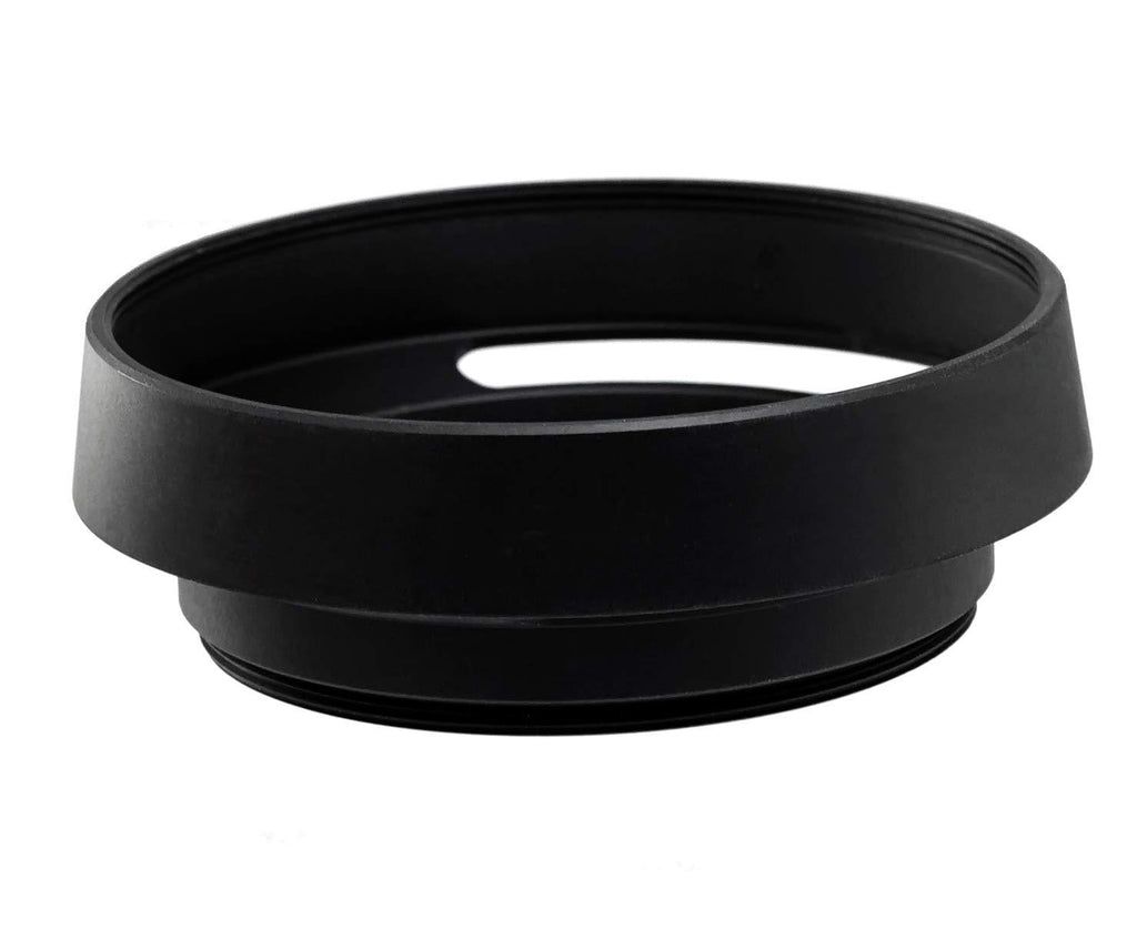 Fotasy 52mm Metal Curved Lens Hood, 52mm Vented Hood, 52mm Lens Hood for Fuji Leica Leitz Panasonic Olympus Panasonic Sony Lens, 52mm Screw-in Lens Hood