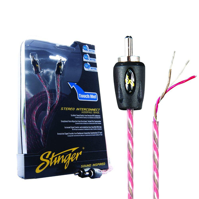 Stinger SI423 3 -Foot of 2-Channel 4000 Series RCA Interconnect Cable Standard Packaging