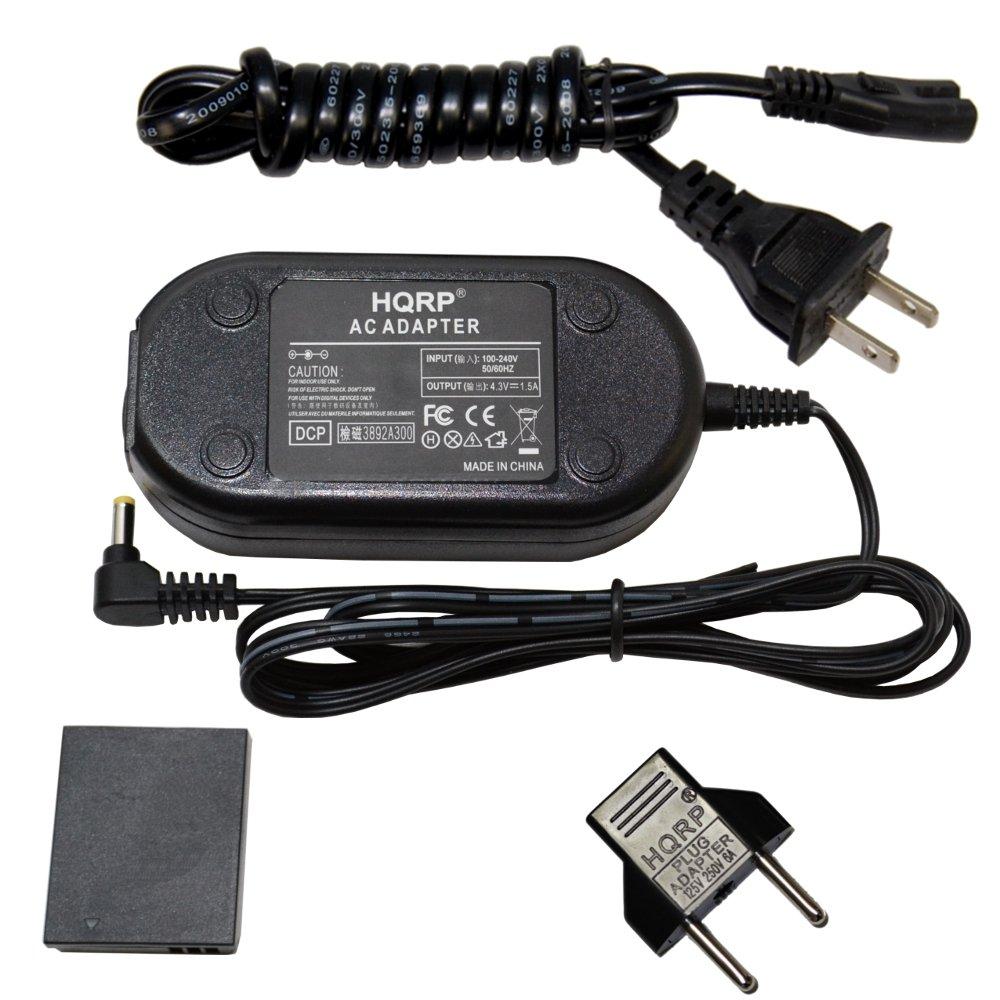 HQRP Kit AC Power Adapter Compatible with Canon PowerShot SX540 HS, SX530 HS, SX710 HS, SX610 HS, SX700 HS, IXUS 105, 200 is, 210, 300 HS, 85 is, 95 is Digital Camera + Euro Plug Adapter