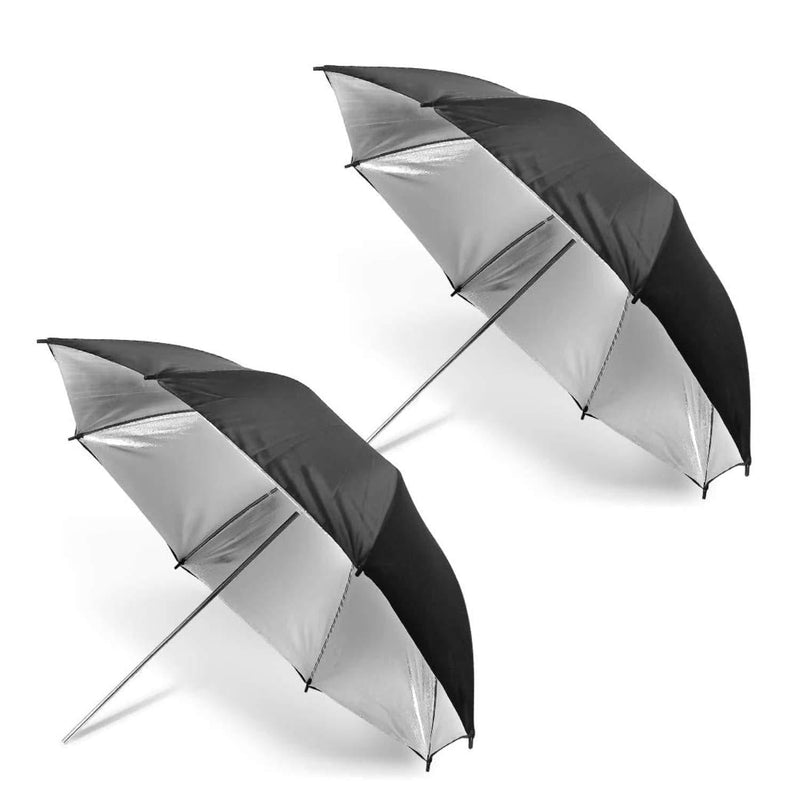 LimoStudio Case of 2, 40" Double Layer Black & Silver Photo Studio Umbrella Photo Video Reflector, LMS127