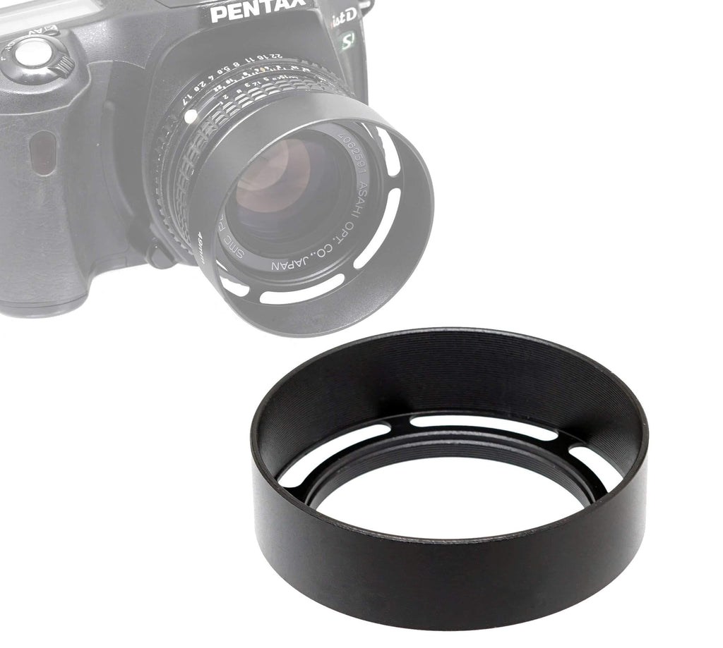 Fotasy Metal 40.5mm Vented Lens Hood, 40.5mm Metal Hood, 40.5mm Lens Hood for Fuji Leica Leitz Panasonic Olympus Panasonic Sony Lens, 40.5mm Screw-in Lens Hood