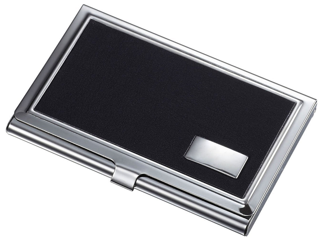 Visol Products Jupiter Leather and Business Card Holder Black