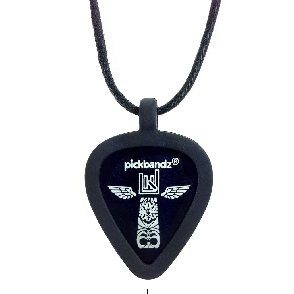 Pickbandz Necklace Silicone Guitar Pick Holder in Epic Black - Fits All - A Perfect Gift - Fully Guaranteed - Rock What You Love With Pickbandz