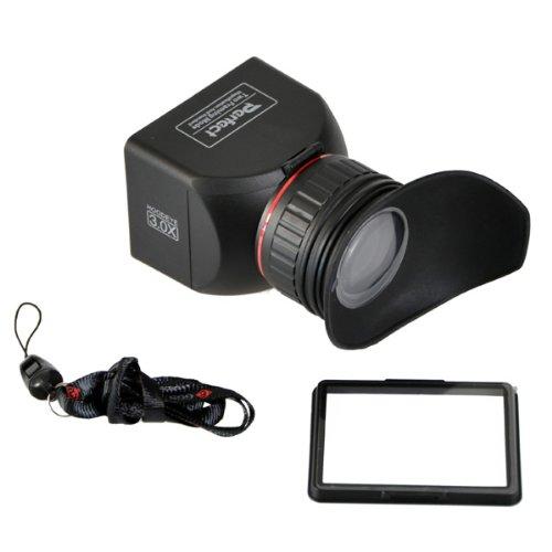 GGS Perfect Foldable LCD Viewfinder 3X Magnification for Canon, Nikon, Sony and Other DSLR Cameras (ggs3.0x LCDVF), Black