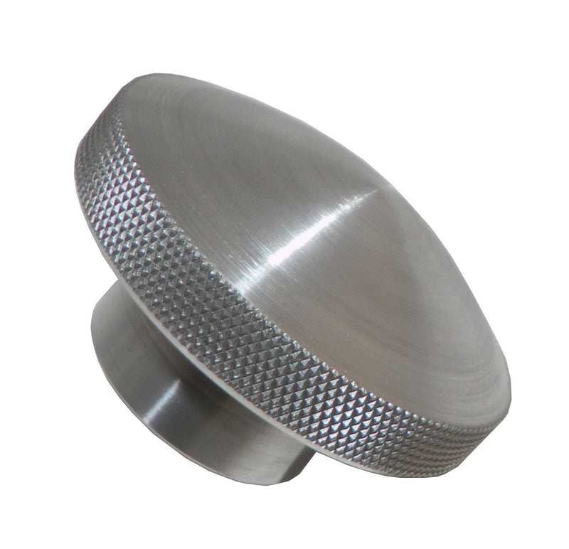 Morton 6061 Aluminum Round Domed Knob, Knurled Rim, Threaded Hole, 5/16"-18 Thread Size x 1/2" Thread Length, 2" Diameter (Pack of 1)