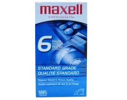 Maxell T-120 6 Hours Standard Grade VHS Video Cassette Excellent Performance