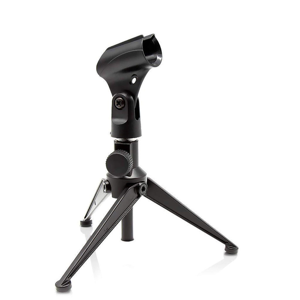 [AUSTRALIA] - Pyle Desktop Tripod Microphone Stand - Adjustable Height 4.7'' to 8.7'' Inch High with Heavy Duty Clutch Support Weight 5 Lbs. - Ideal for Recording Podcast or Desktop Application PMKSDT25 