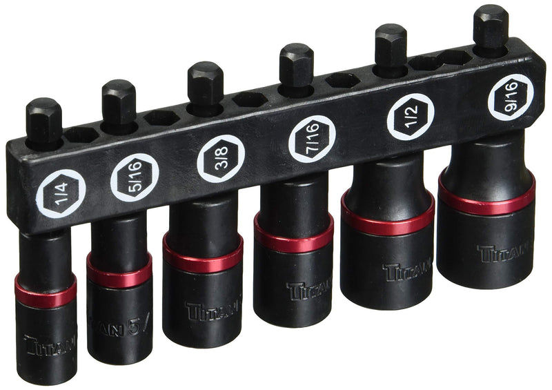Titan 15222 SAE Nut Driver Set - 6 Piece 6pc SAE