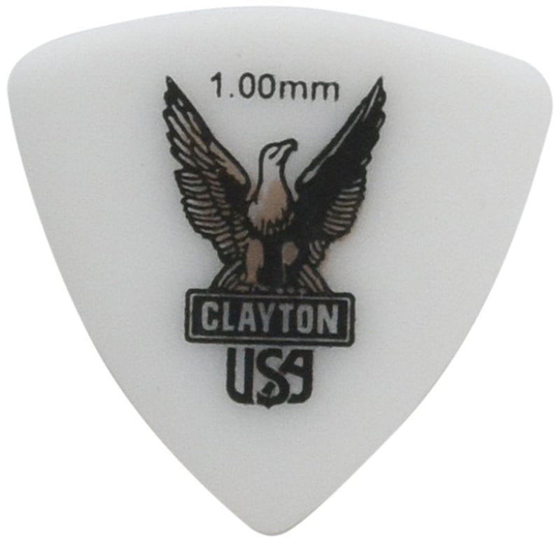 Clayton Acetal Rounded Triangle Picks 12-pack 1.00mm