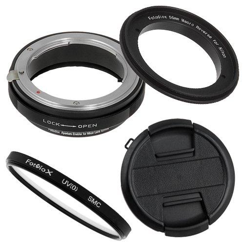 Fotodiox RB2A 55mm Macro Reverse Ring Kit with G and DX Type Lens Aperture Control, 52mm Lens Cap and 52mm UV Protector fits Nikon D1, D1H, D1X, D2H, D2X, D2Hs, D2Xs, D3, D3X, D3s, D4, D100, D200, D300, D300S, D700, D800, D800E, D40, D50, D60, D70, D70...