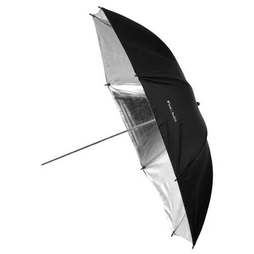 Fotodiox Premium Grade Studio Umbrella -- 43" Black & Silver Reflective with Fine Grain Silver Interior