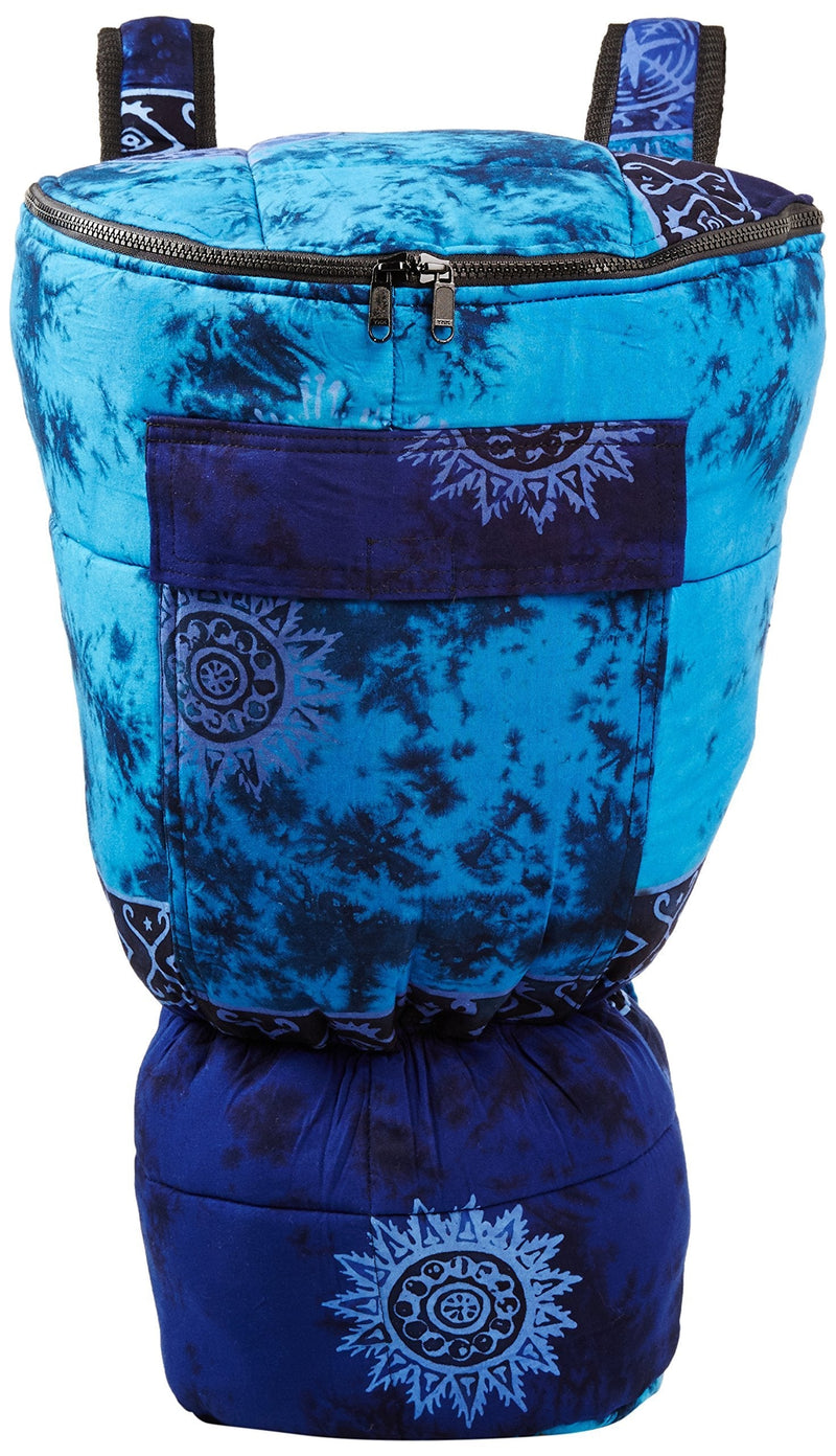 X8 Drums X8-BG-BLUE-L Djembe Backpack Bag with Blue Celestial Design, Large