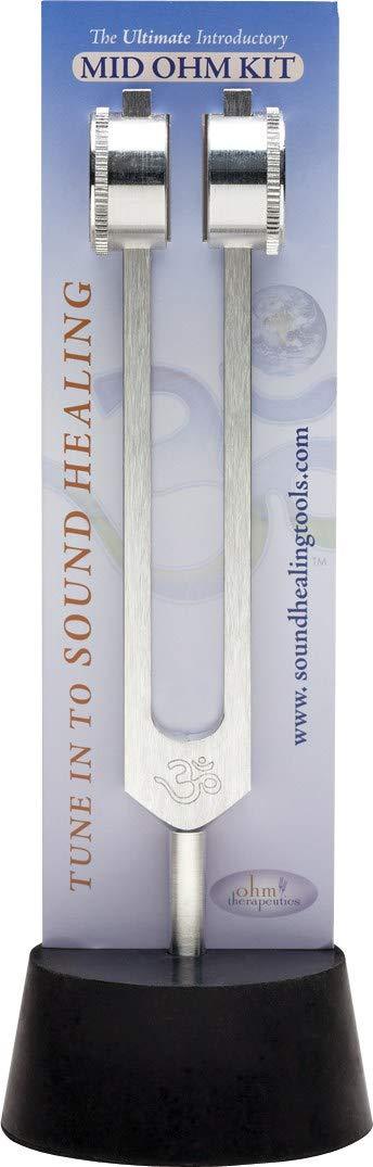 Ohm Therapeutics MID OHM Tuning Fork KIT for Self-Care and Sound Therapy (136.1 Hz + Activator) Mid Ohm Kit (136.1 Hz)