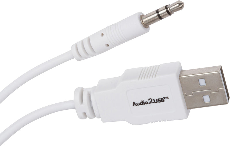 ClearClick USB Audio Recording Cable - Record From Cassette Tape Players, Vinyl Record Turntables - 3.5mm, RCA, 1/4", 1/8"