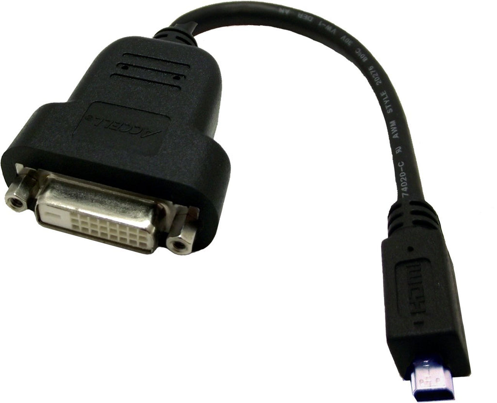 Accell Micro HDMI (HDMI-D Male) to DVI-D (Female) Adapter - Resolutions up to 1920x1080 Full HD