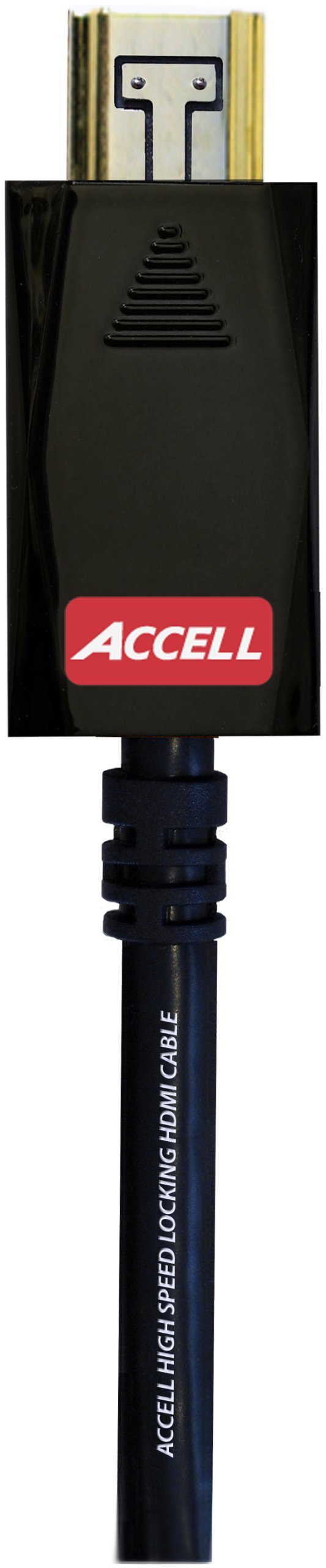 Accell Avgrip Pro HDMI Cable - High Speed HDMI Cable with Locking Connectors - 1 Foot, HDMI 2.0 Compliant for 4K UHD @60Hz - Polybag 1 Foot (0.3 Meters) Poly Bag Packaging