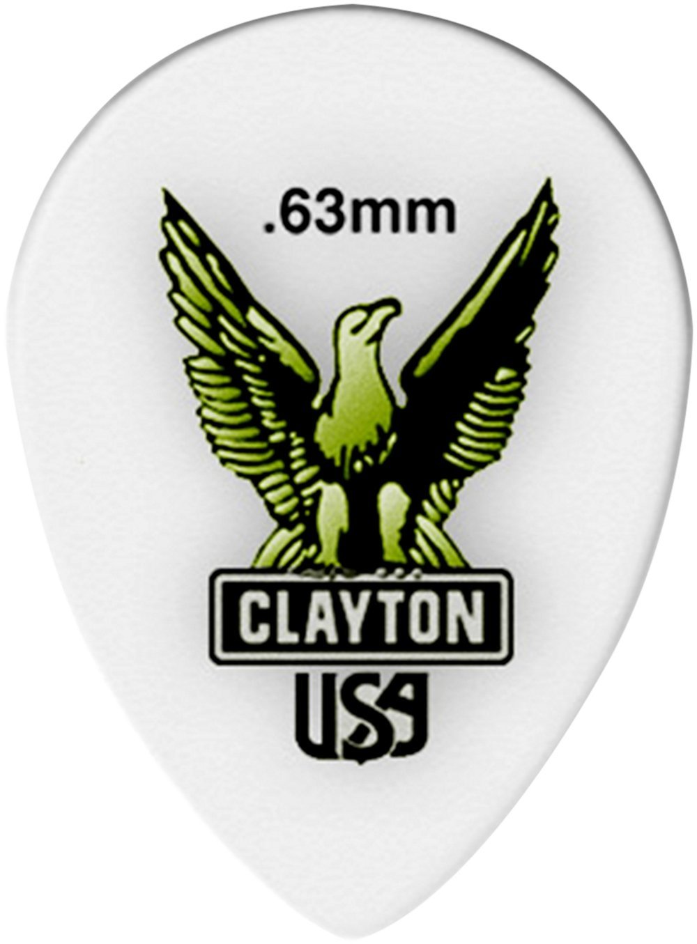 Clayton Acetal Small Teardrop Guitar Picks .63 mm 1 Dozen