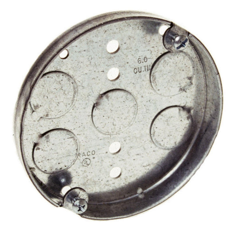 Hubbell-Raco 8293 1/2-Inch Deep, 1/2-Inch Bottom Knockouts 4-Inch Round Ceiling Pan 4 in