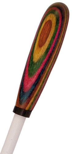 [AUSTRALIA] - King David 14W-TRN 14-Inch Conducting Baton - White Lacquer/Rainbow Pear Handle 