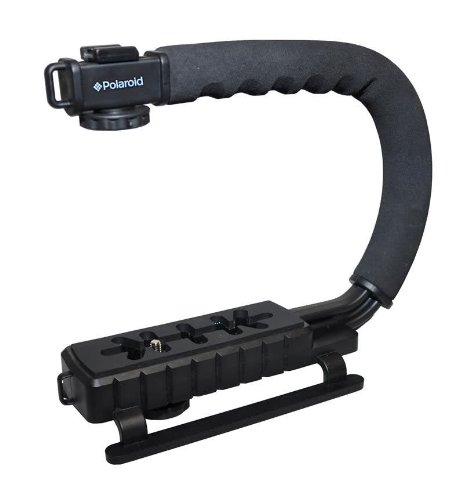 Polaroid Sure-GRIP Professional Camera / Camcorder Action Stabilizing Handle Mount For The Nikon 1 J1, J2, J3, V1, V2, V3, S1, D40, D40x, D50, D60, D70, D80, D90, D100, D200, D300, D3, D3S, D700, D3000, D5000, D3100, D3200, D3300, D7000, D5100, D4, D4s...