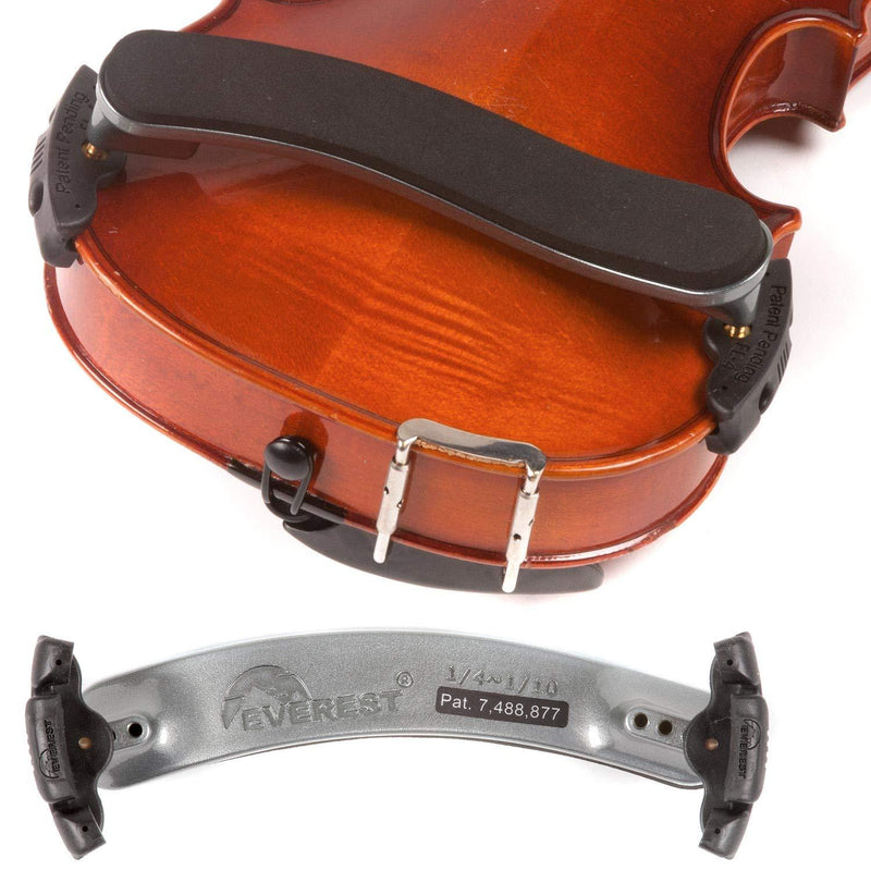 Everest 1/4-1/10 Violin ES Silver Shoulder Rest