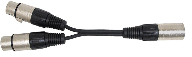 [AUSTRALIA] - GLS Audio 6 Inch Patch Y Cable Cords - XLR Male to Dual XLR Female Cables - 6" Y-Cable Cord Splitter XLR-M to Dual XLR-F 