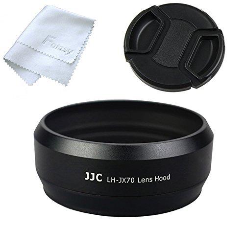 JJC LH-JX70 Black Metal Lens Hood for Fujifilm X70, Fuji X70 Lens Hood, Black Lens Hood for Fui X70, Replacement of Fujifilm LH-X70 Lens Hood