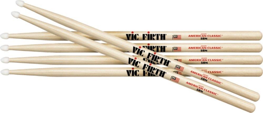 Vic Firth 3-Pair American Classic Hickory Drumsticks Nylon 5A