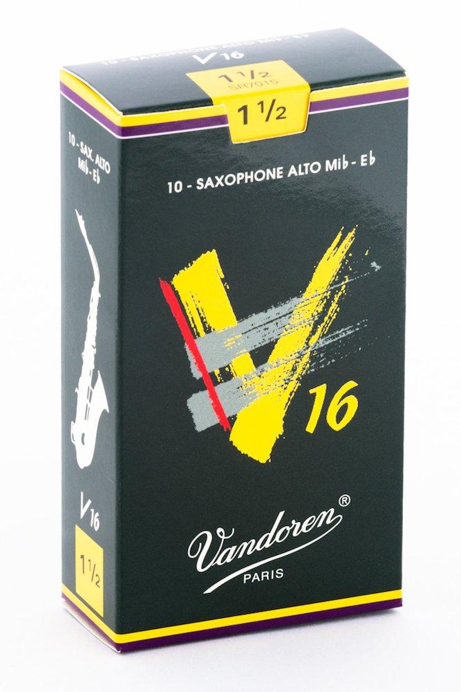 Vandoren SR7015 Alto Sax V16 Reeds Strength 1.5; Box of 10