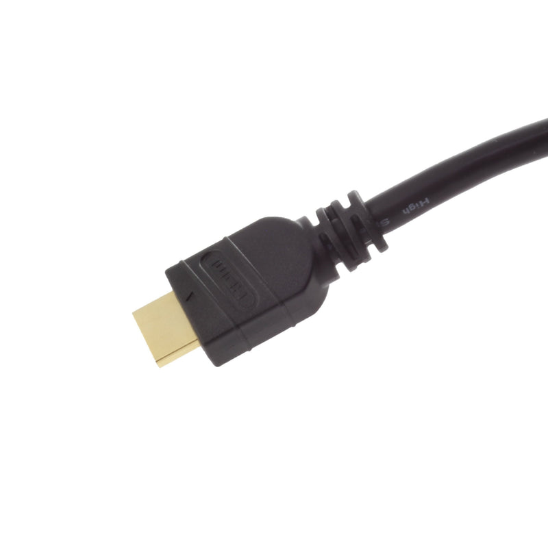 Tartan 28 AWG High Speed HDMI Cable with Ethernet, Black, 1 Foot