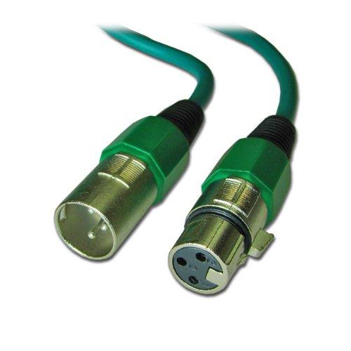 [AUSTRALIA] - XLR Male to Female 3pin Mic Microphone Lo-z Extension Cable Cord (25ft, Green) 25ft 