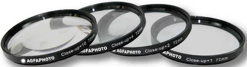 AGFA 4-Piece Close-Up Macro Multi Coated Filter Kit 72mm (+1+2+4+10) APCUF472 Multi Coated 72mm
