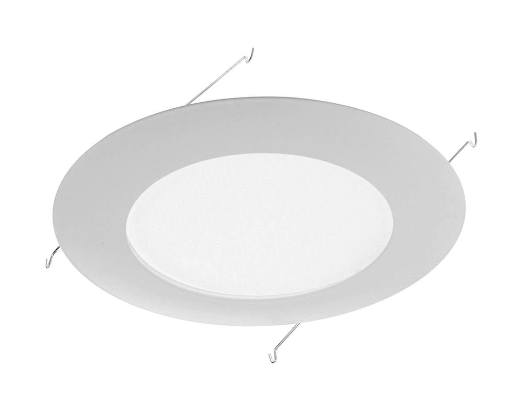 NICOR Lighting 6 inch White Recessed Shower Trim with Albalite Lens (17505)