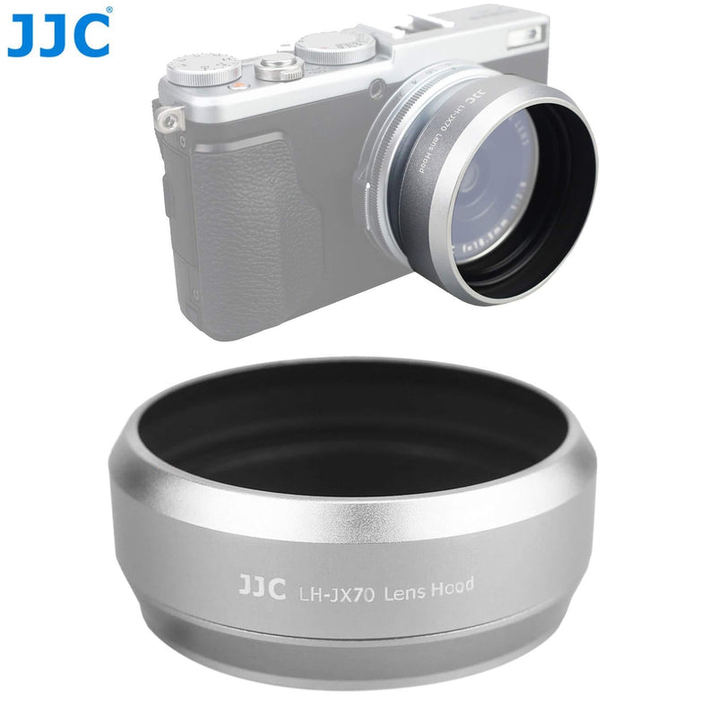 JJC LH-JX70 Silver Metal Lens Hood for Fujifilm X70, Fuji X70 Lens Hood, Silver Lens Hood for Fui X70, Replacement of Fujifilm LH-X70 Lens Hood