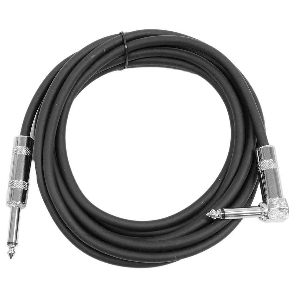 [AUSTRALIA] - Seismic Audio SAGC10R-Black 10-Feet TS 1/4-Inch to 1/4-Inch Right Angle TS Guitar Cables, Black 