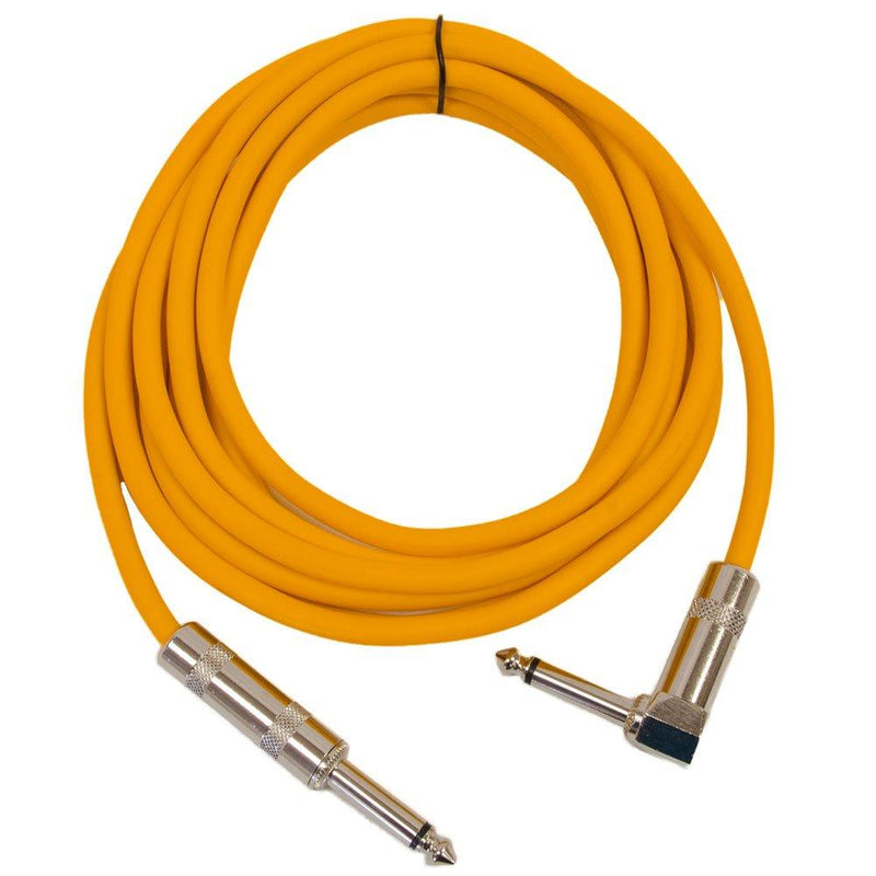 [AUSTRALIA] - Seismic Audio SAGC10R-Orange 10-Feet TS 1/4-Inch to 1/4-Inch Right Angle TS Guitar Cables, Orange 