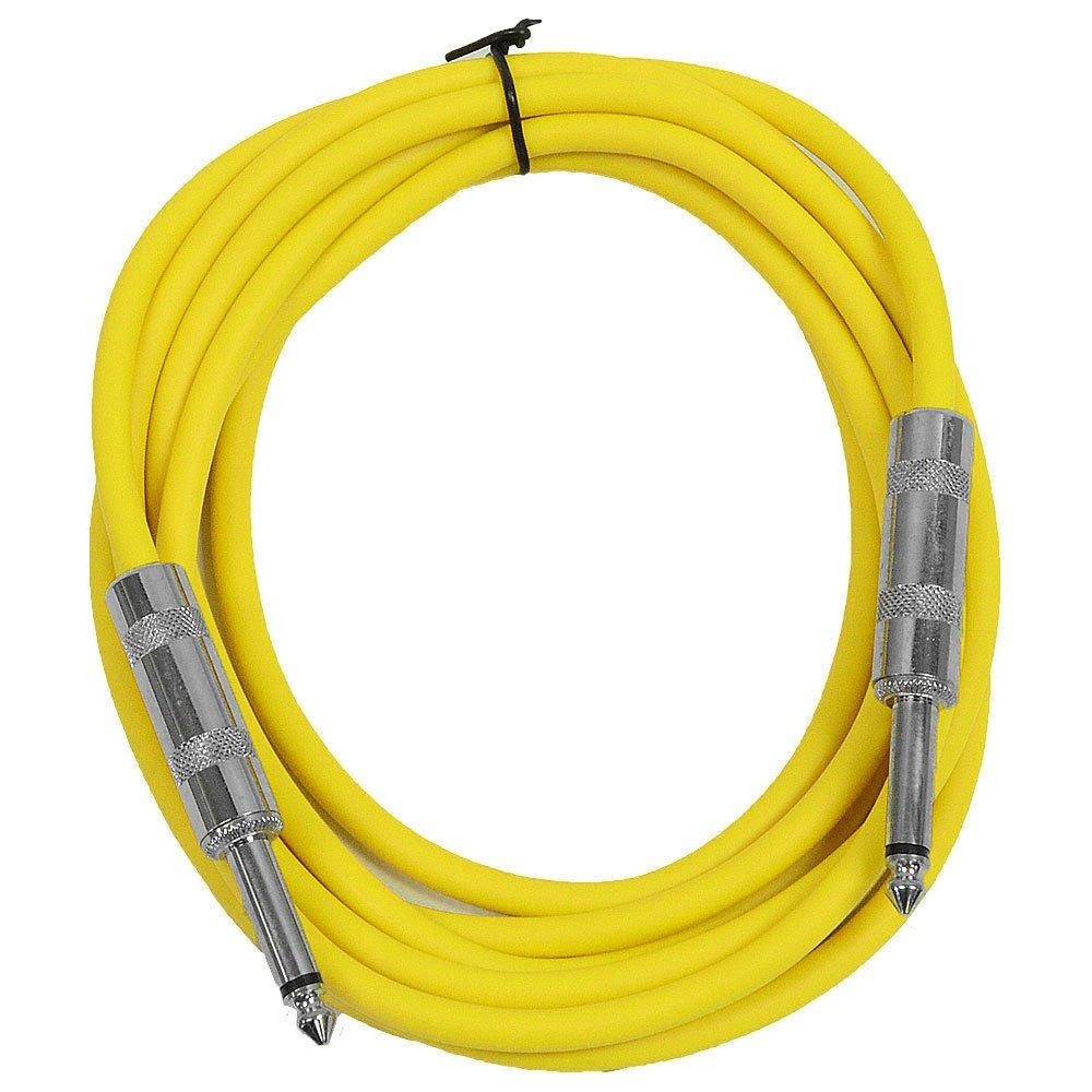 [AUSTRALIA] - Seismic Audio - SASTSX-10 - 10 Foot TS 1/4" Guitar, Instrument, or Patch Cable Yellow 