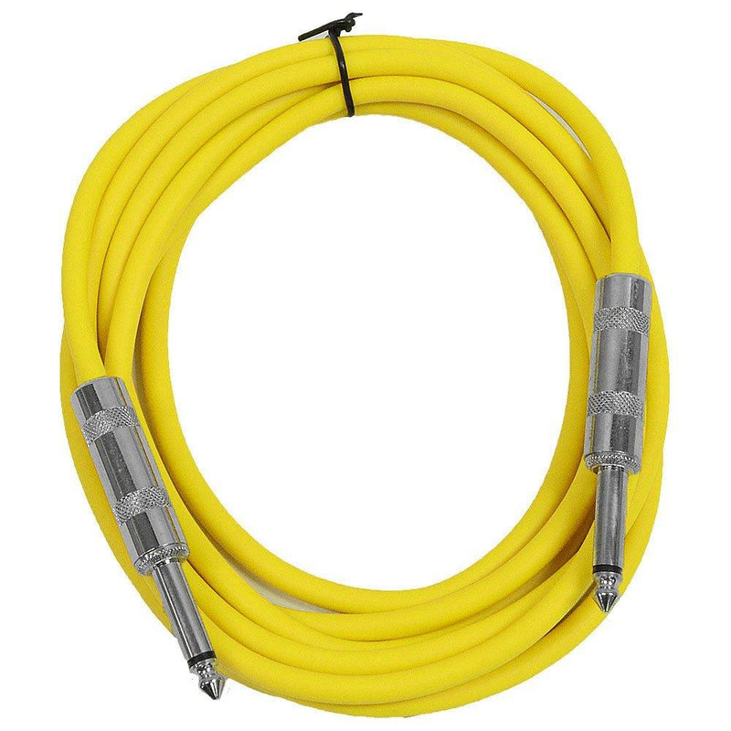 [AUSTRALIA] - Seismic Audio - SASTSX-10 - 10 Foot TS 1/4" Guitar, Instrument, or Patch Cable Yellow 