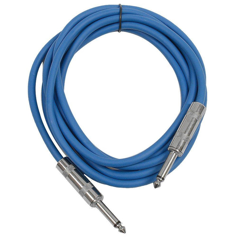 [AUSTRALIA] - Seismic Audio - SASTSX-10 - 10 Foot TS 1/4" Guitar, Instrument, or Patch Cable Blue 