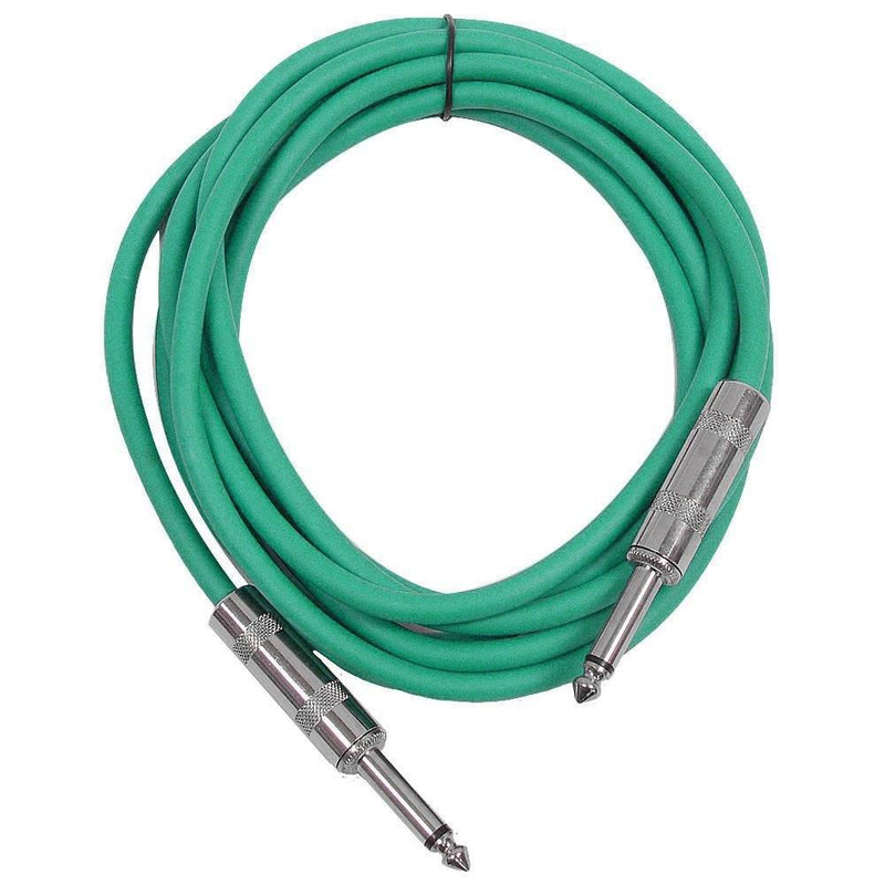 [AUSTRALIA] - Seismic Audio - SASTSX-10 - 10 Foot TS 1/4" Guitar, Instrument, or Patch Cable Green 